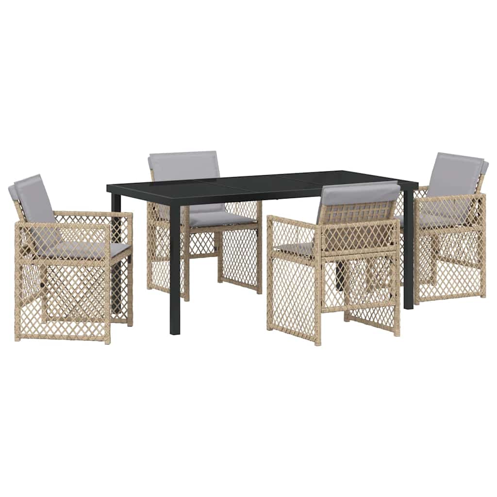 Hage Spisegruppe 5 pcs Beige polyrotting