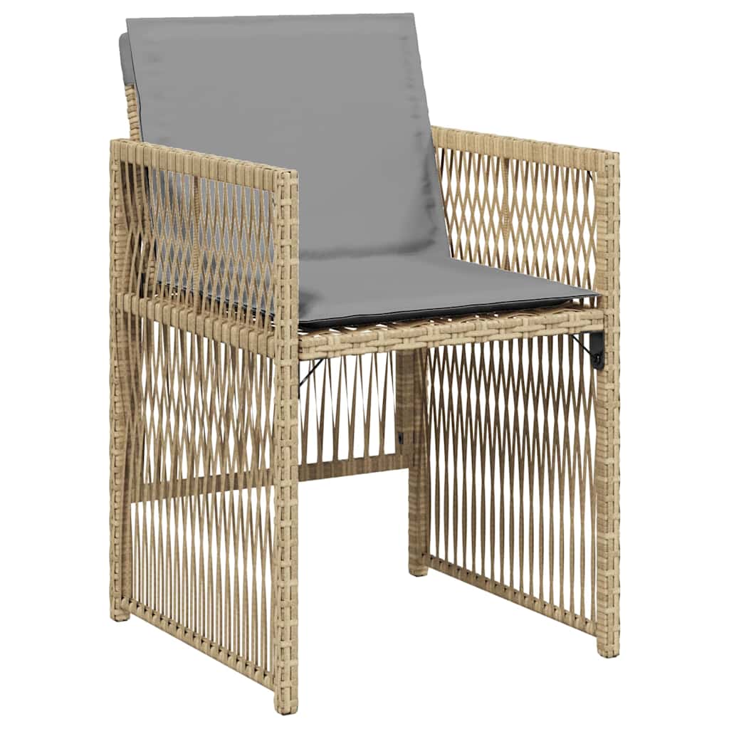 Hage Spisegruppe 5 pcs Beige Pulverlakkert stål