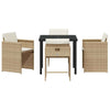 Hage Spisegruppe 5 pcs Beige polyrotting
