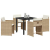 Hage Spisegruppe 5 pcs Beige polyrotting