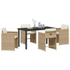 Hage Spisegruppe 5 pcs Beige polyrotting