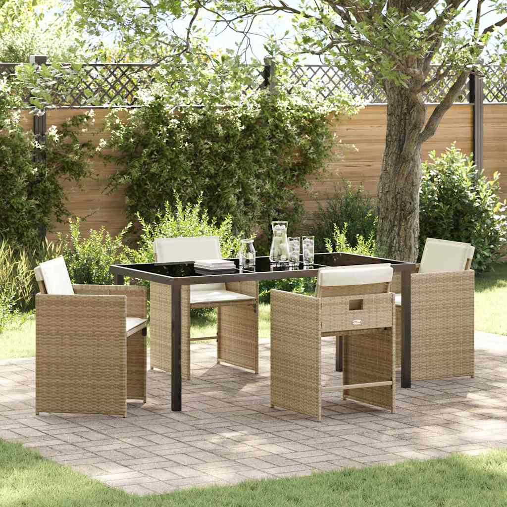 Hage Spisegruppe 5 pcs Beige polyrotting