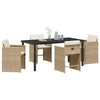 Hage Spisegruppe 5 pcs Beige polyrotting