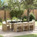Hage Spisegruppe 9 pcs Beige polyrotting