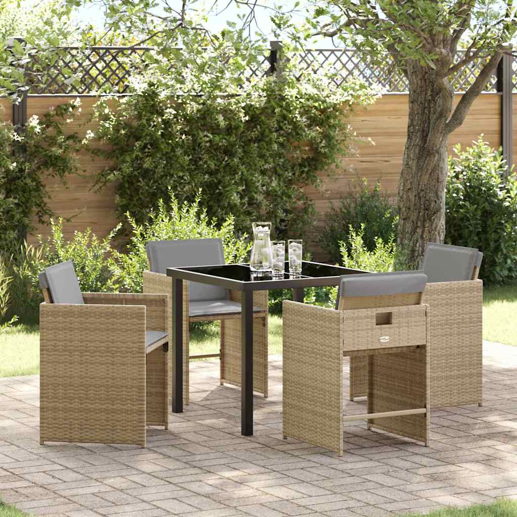 Hage Spisegruppe 5 pcs Beige polyrotting