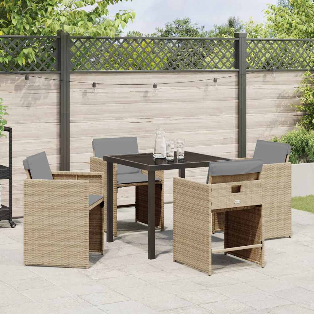 Hage Spisegruppe 5 pcs Beige polyrotting