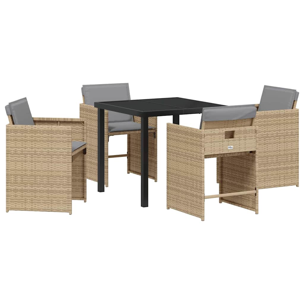 Hage Spisegruppe 5 pcs Beige polyrotting