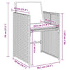 Hage Spisegruppe 5 pcs Beige polyrotting