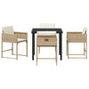 Hage Spisegruppe 5 pcs Beige polyrotting