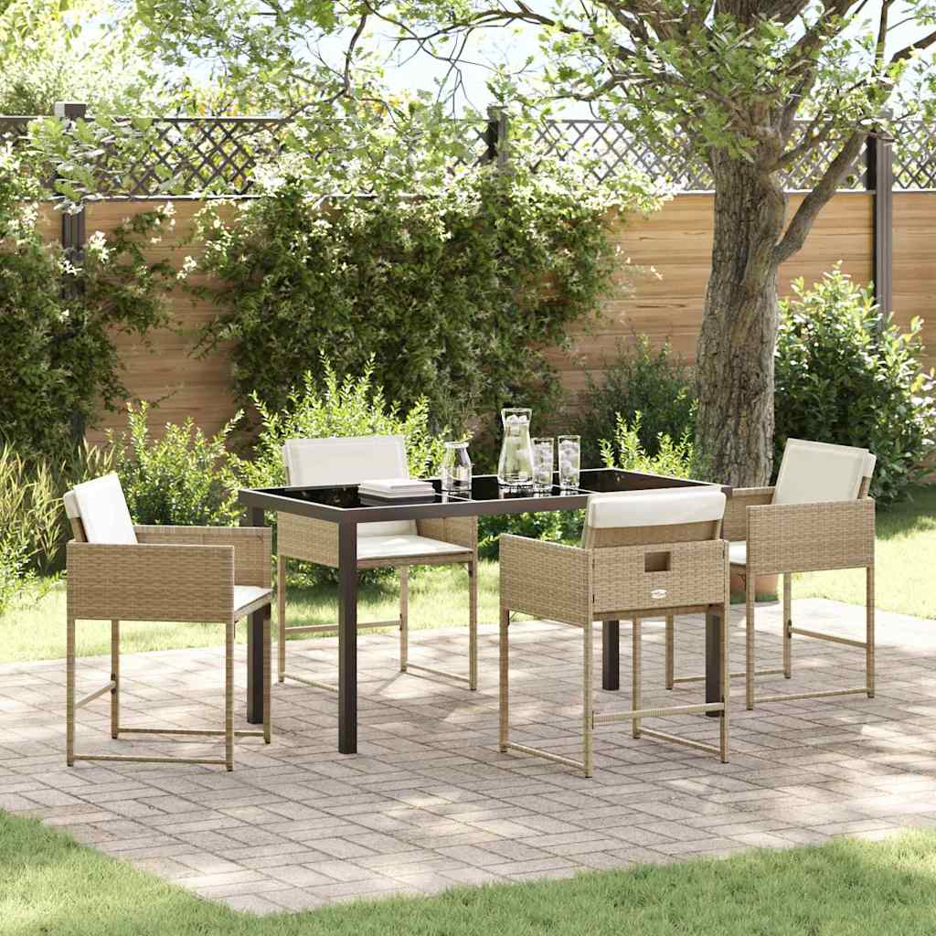 Hage Spisegruppe 5 pcs Beige polyrotting