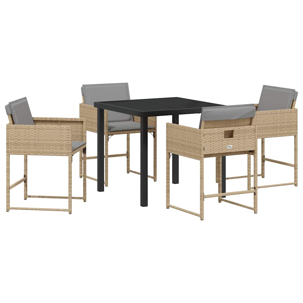 Hage Spisegruppe 5 pcs Beige polyrotting