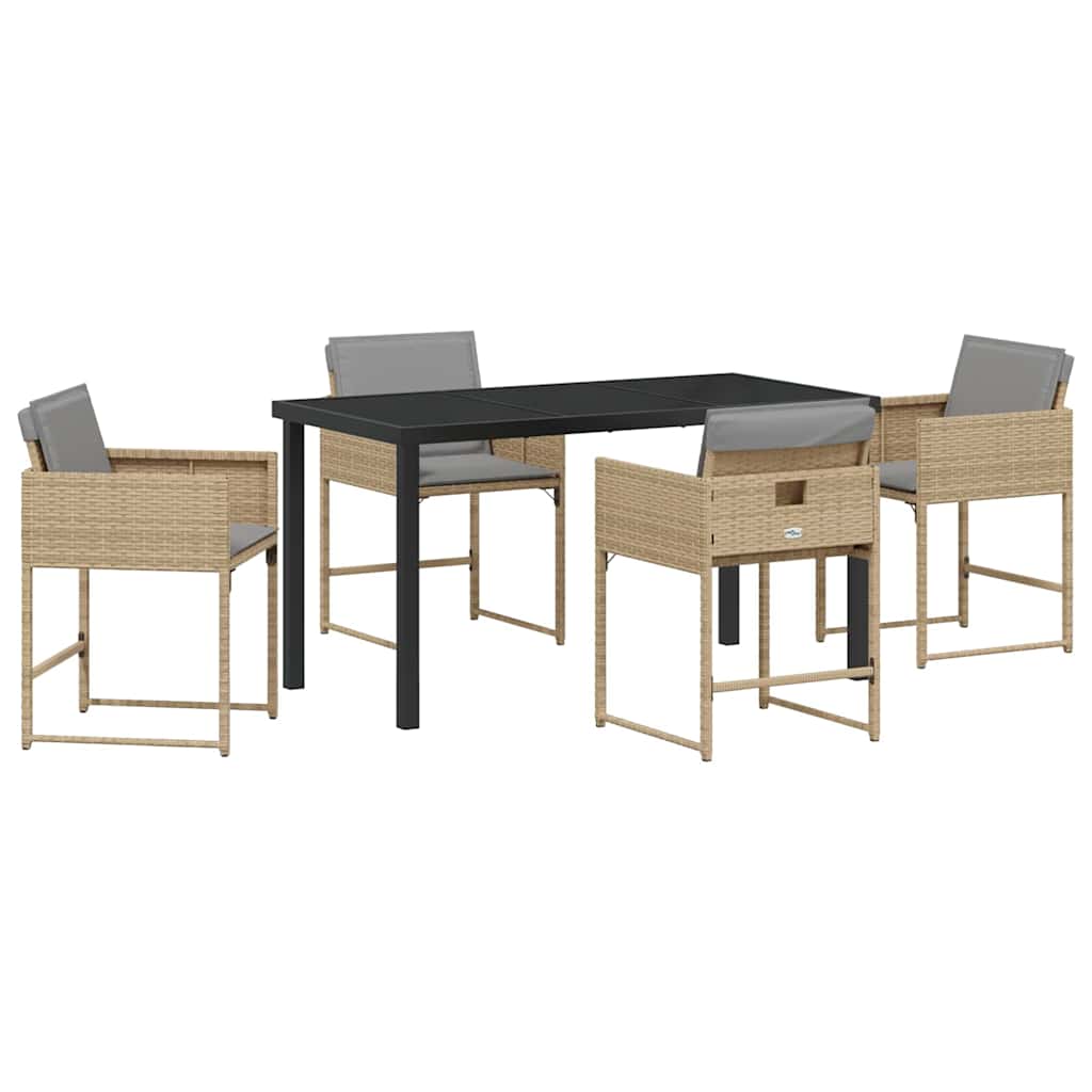 Hage Spisegruppe 5 pcs Beige polyrotting