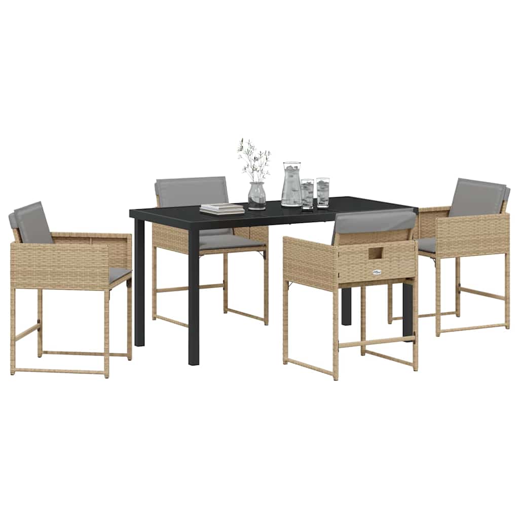 Hage Spisegruppe 5 pcs Beige polyrotting