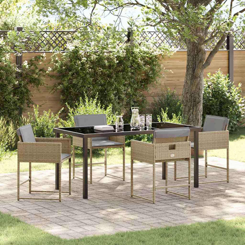 Hage Spisegruppe 5 pcs Beige polyrotting