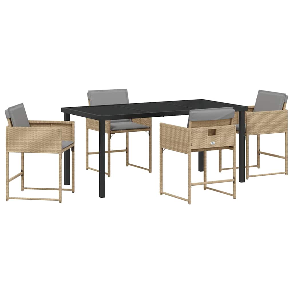 Hage Spisegruppe 5 pcs Beige polyrotting
