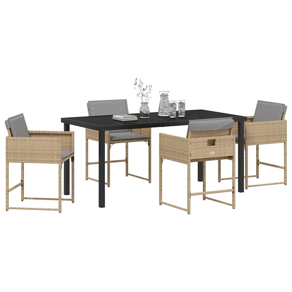 Hage Spisegruppe 5 pcs Beige polyrotting