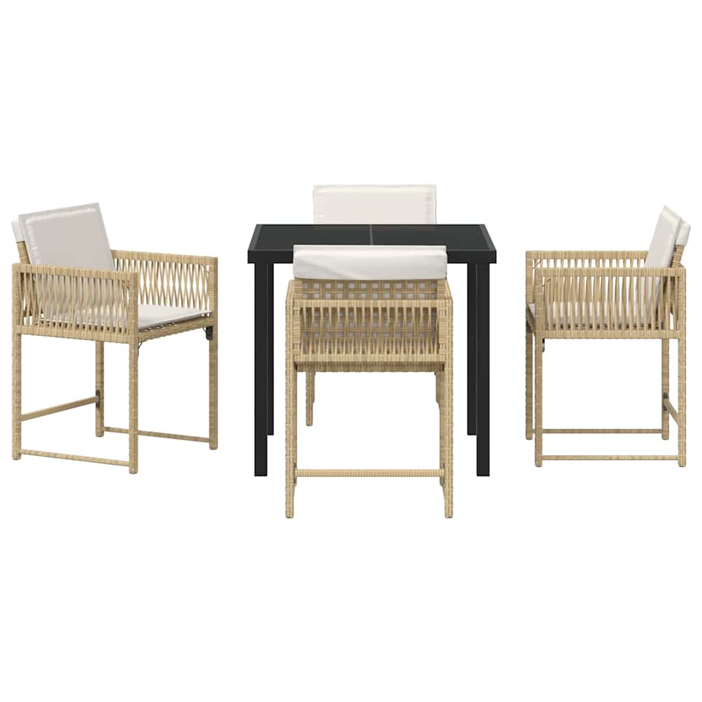 Hage Spisegruppe 5 pcs Beige polyrotting