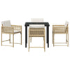 Hage Spisegruppe 5 pcs Beige polyrotting