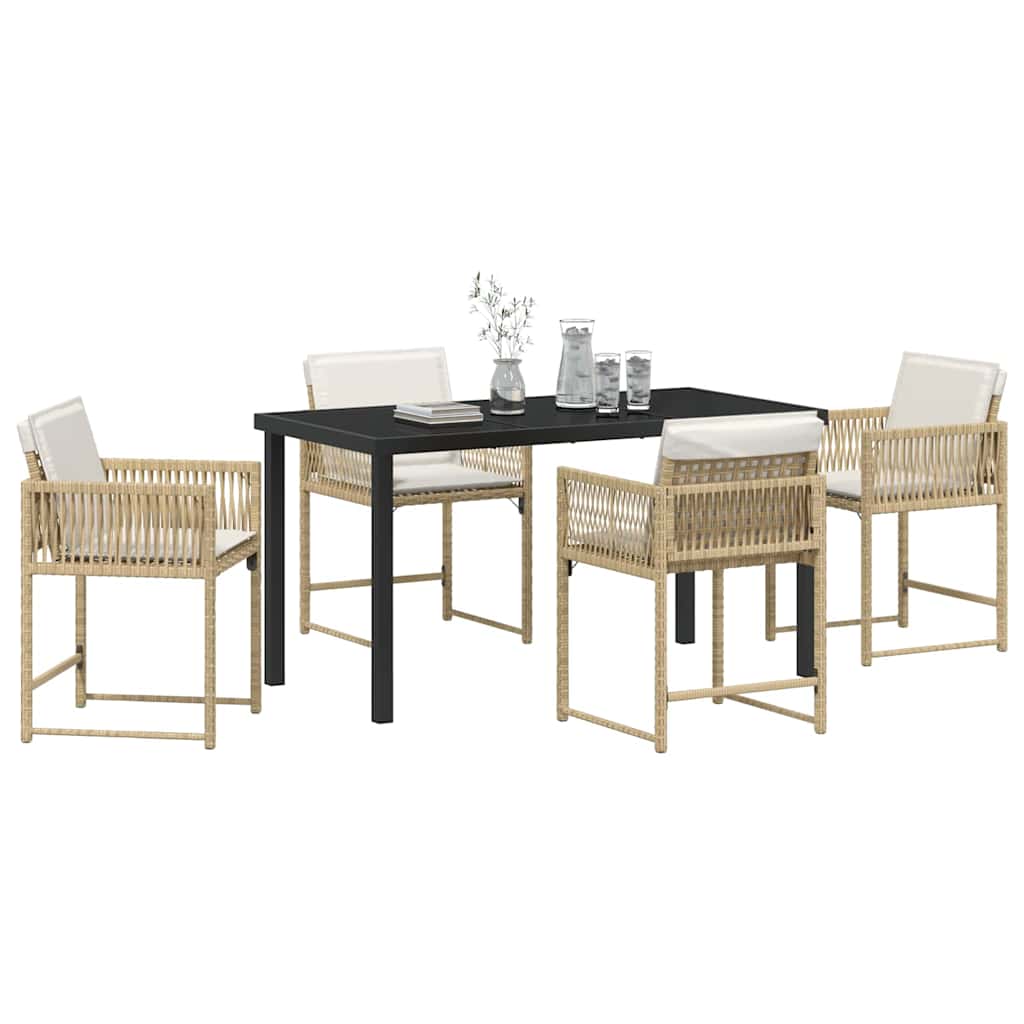 Hage Spisegruppe 5 pcs Beige polyrotting