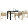 Hage Spisegruppe 5 pcs Beige polyrotting