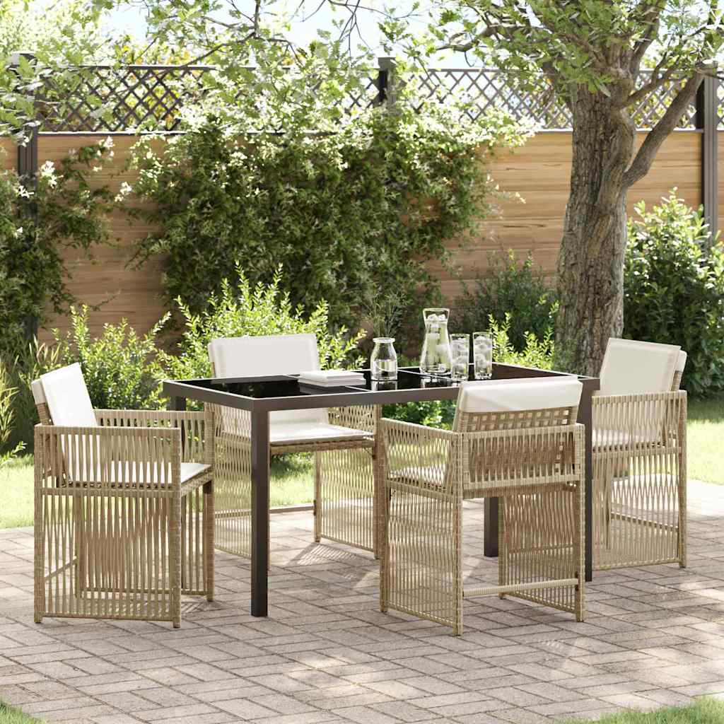 Hage Spisegruppe 5 pcs Beige polyrotting