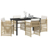 Hage Spisegruppe 5 pcs Beige polyrotting