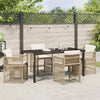 Hage Spisegruppe 5 pcs Beige polyrotting