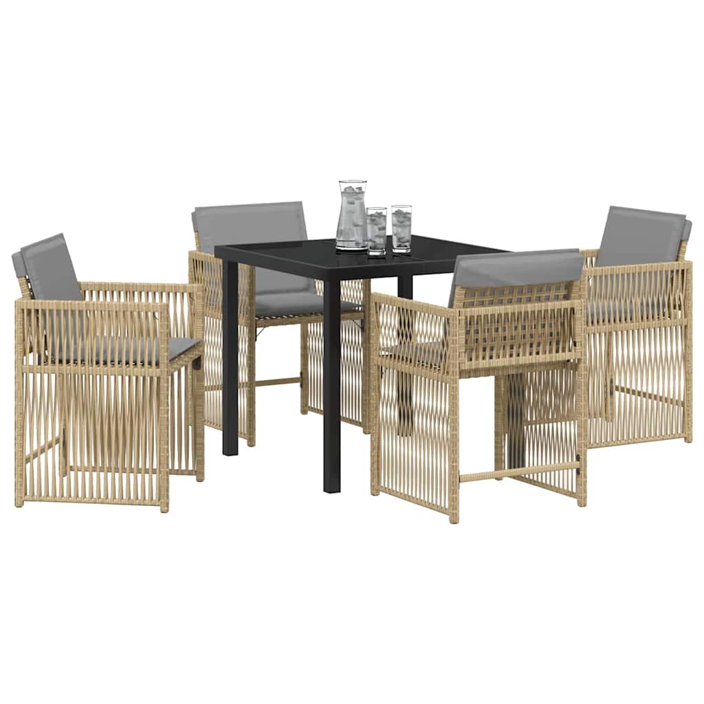 Hage Spisegruppe 5 pcs Beige polyrotting