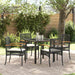 Hage Spisegruppe med pute 5 pcs Svart Rotting