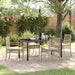 Hage Spisegruppe med pute 5 pcs Beige og svart Rotting
