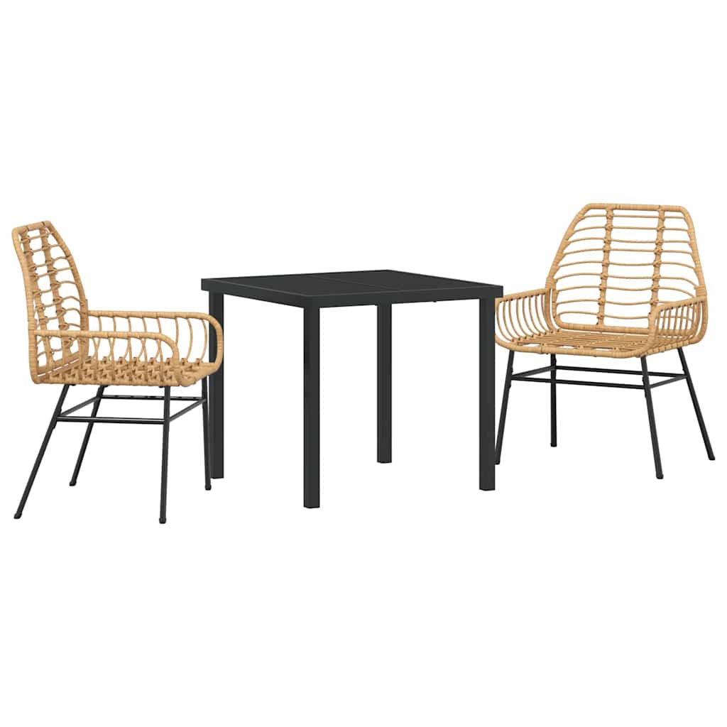 Hage Spisegruppe 3 pcs Brun polyrotting