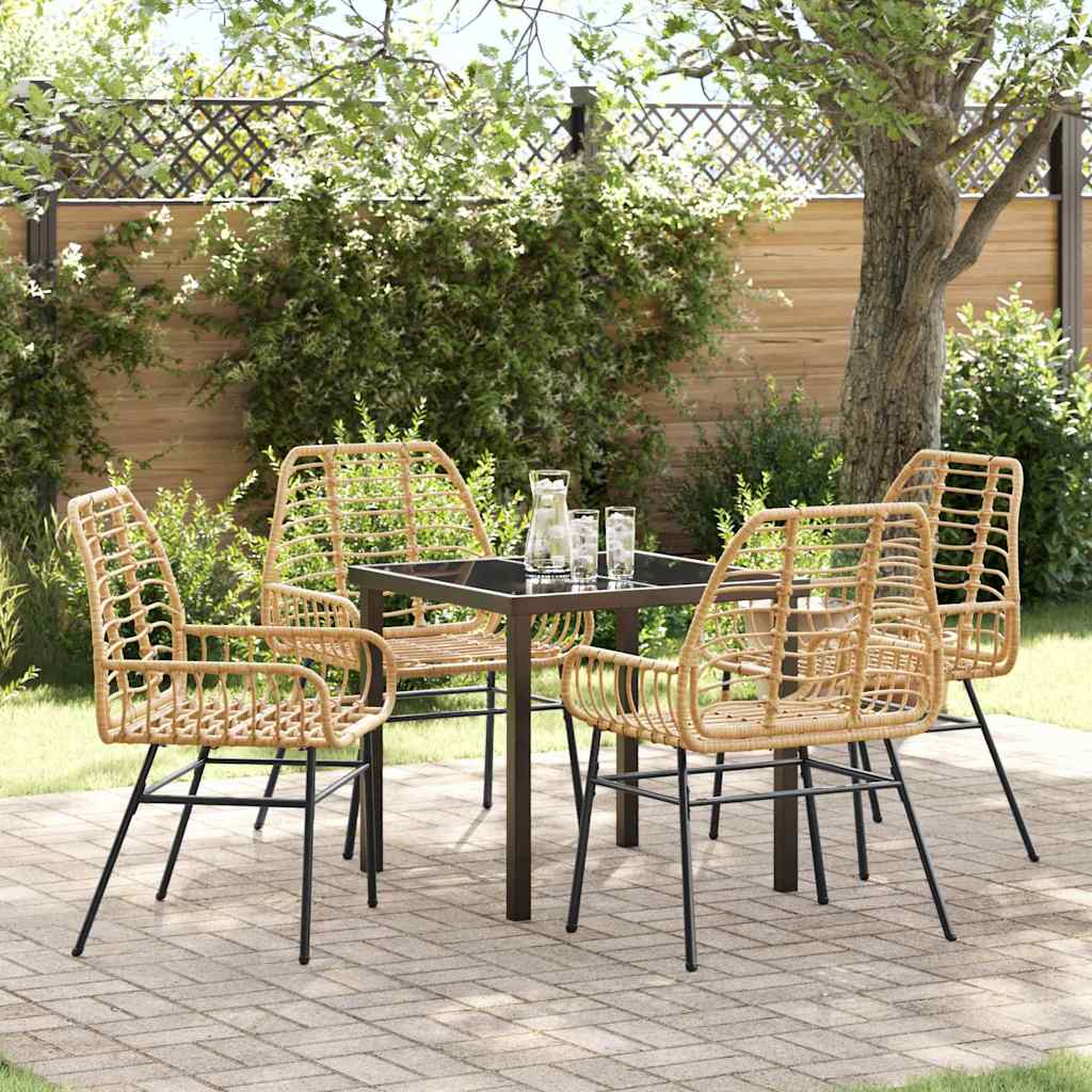 Hage Spisegruppe 5 pcs Brun polyrotting