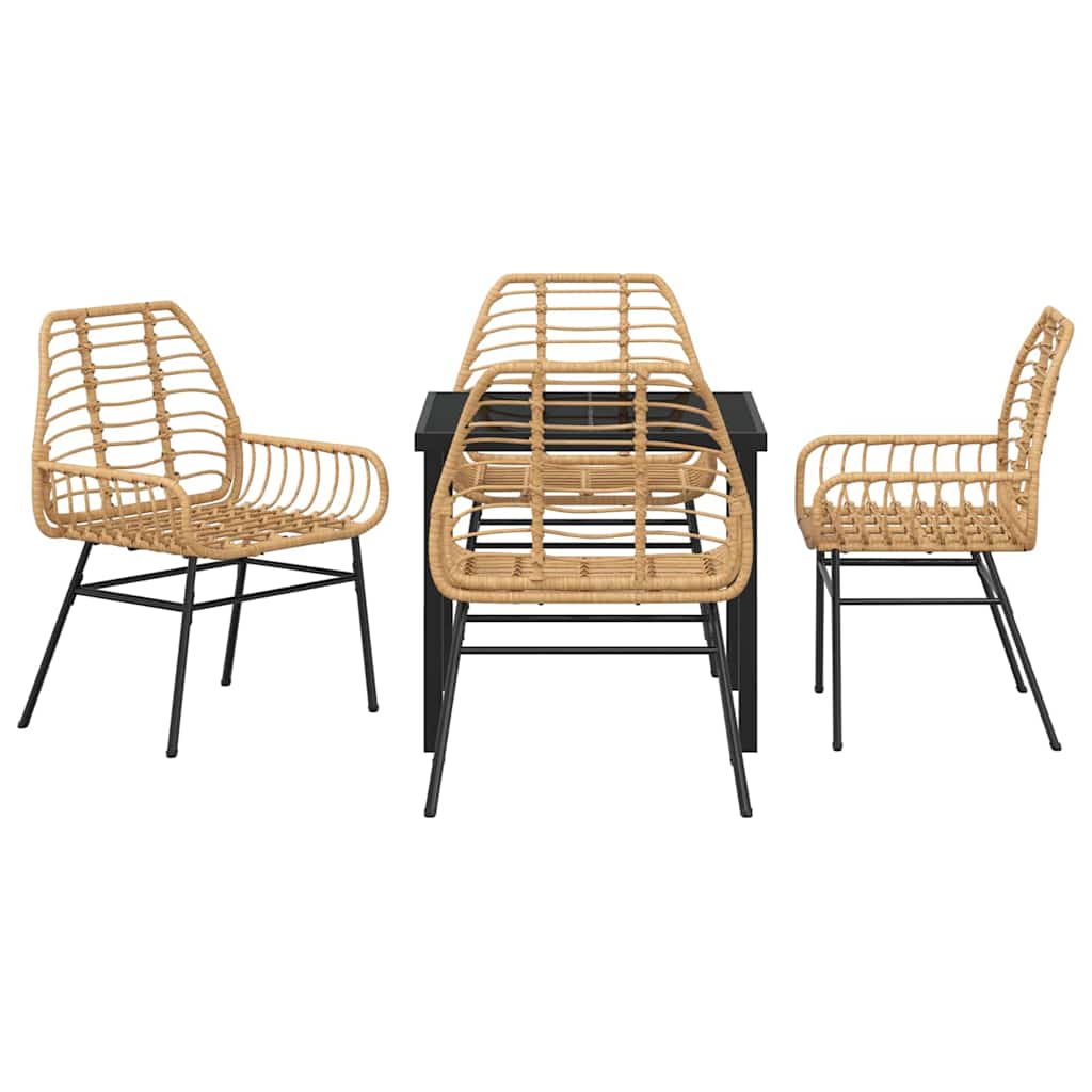 Hage Spisegruppe 5 pcs Brun polyrotting