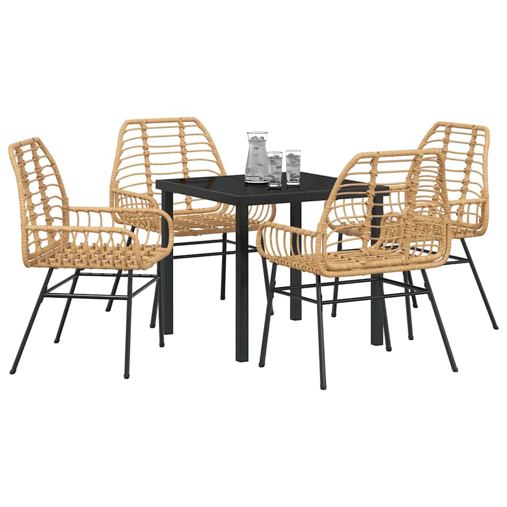 Hage Spisegruppe 5 pcs Brun polyrotting