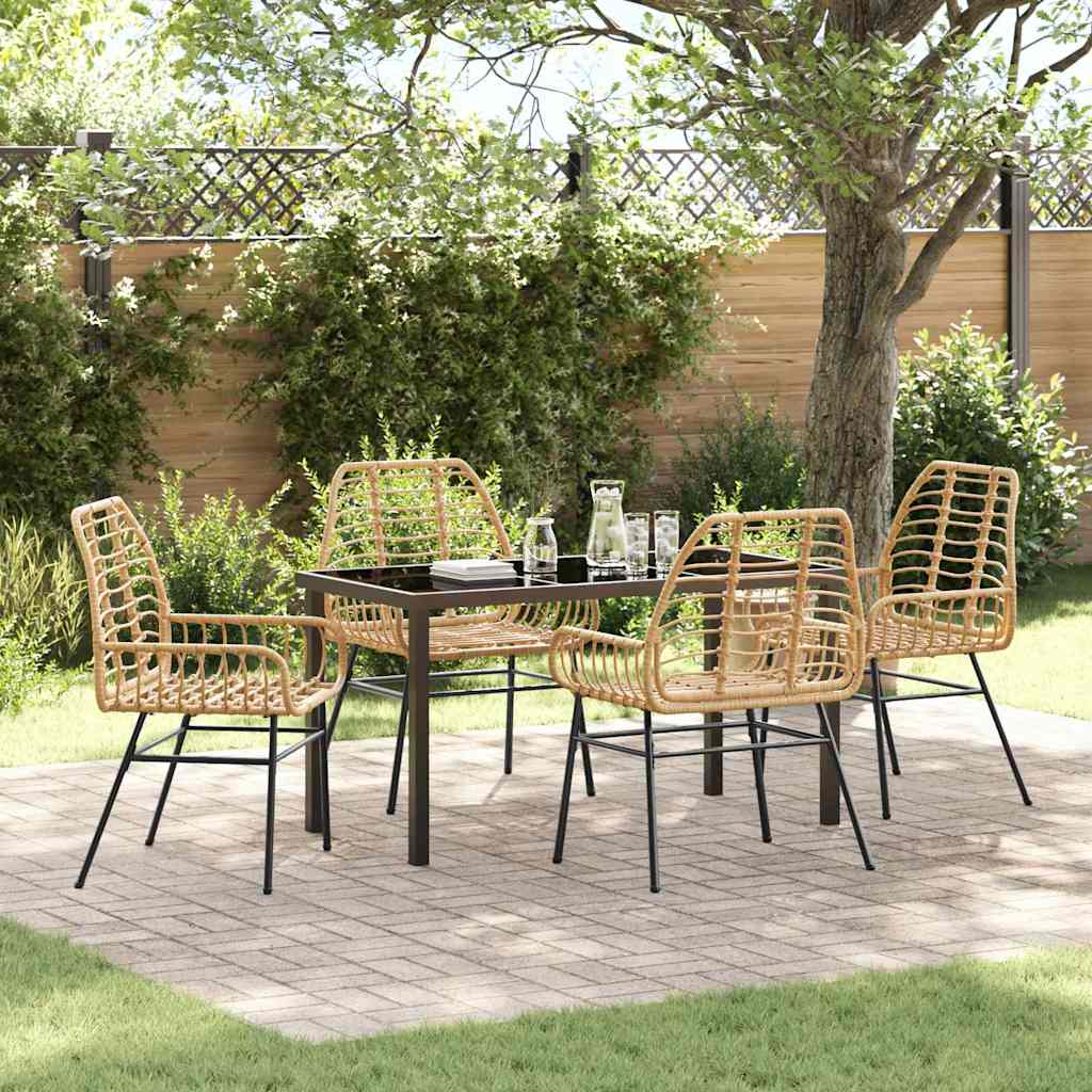 Hage Spisegruppe 5 pcs Brun polyrotting