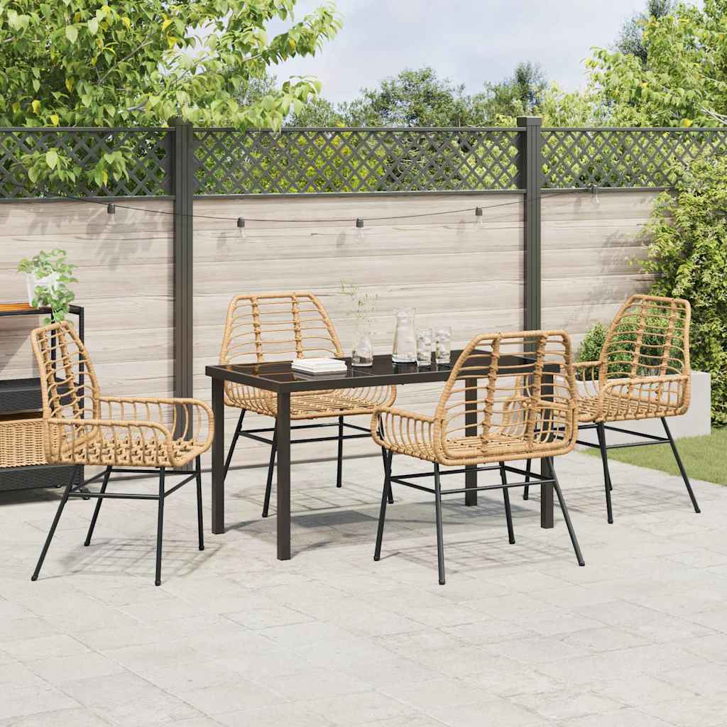 Hage Spisegruppe 5 pcs Brun polyrotting