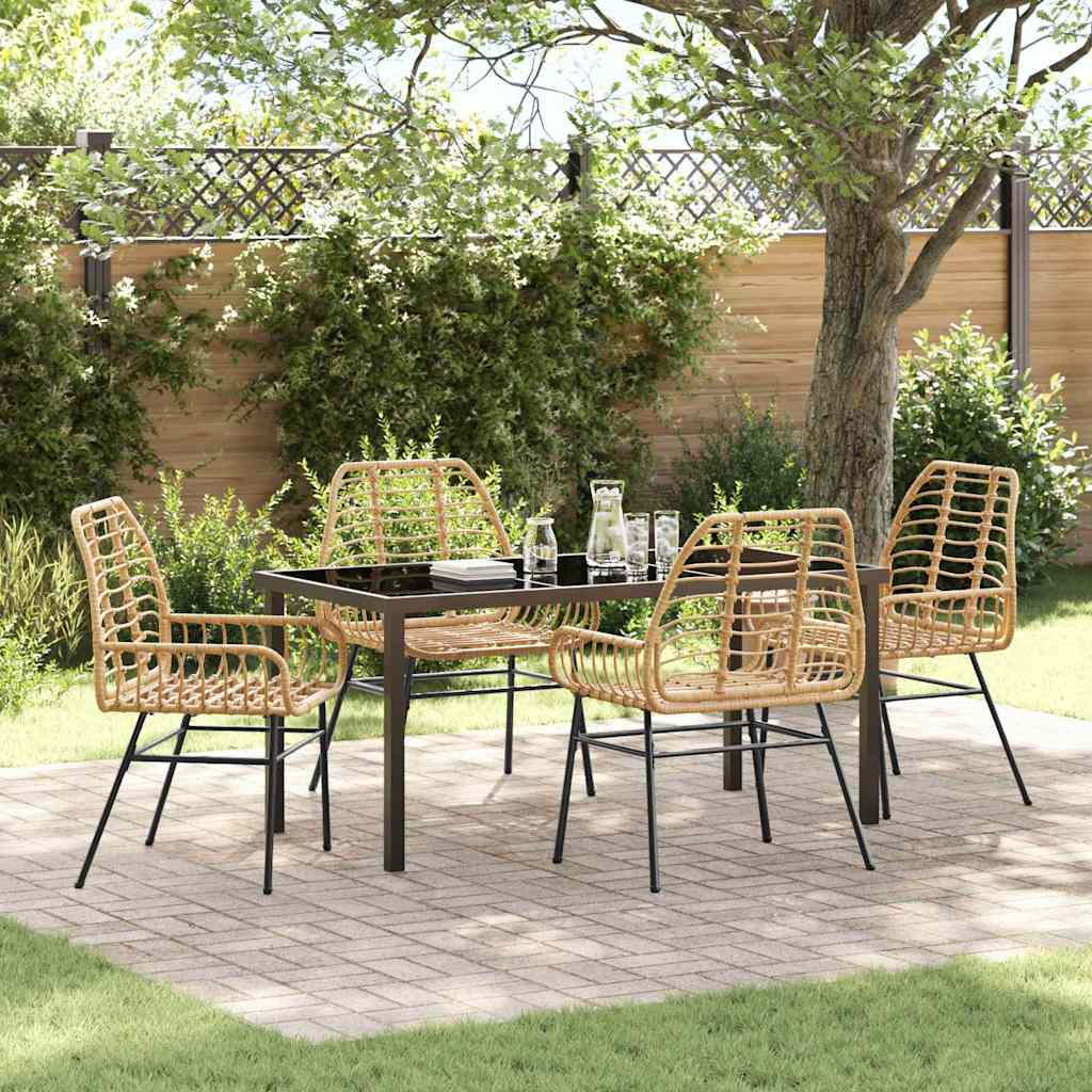 Hage Spisegruppe 5 pcs Brun polyrotting