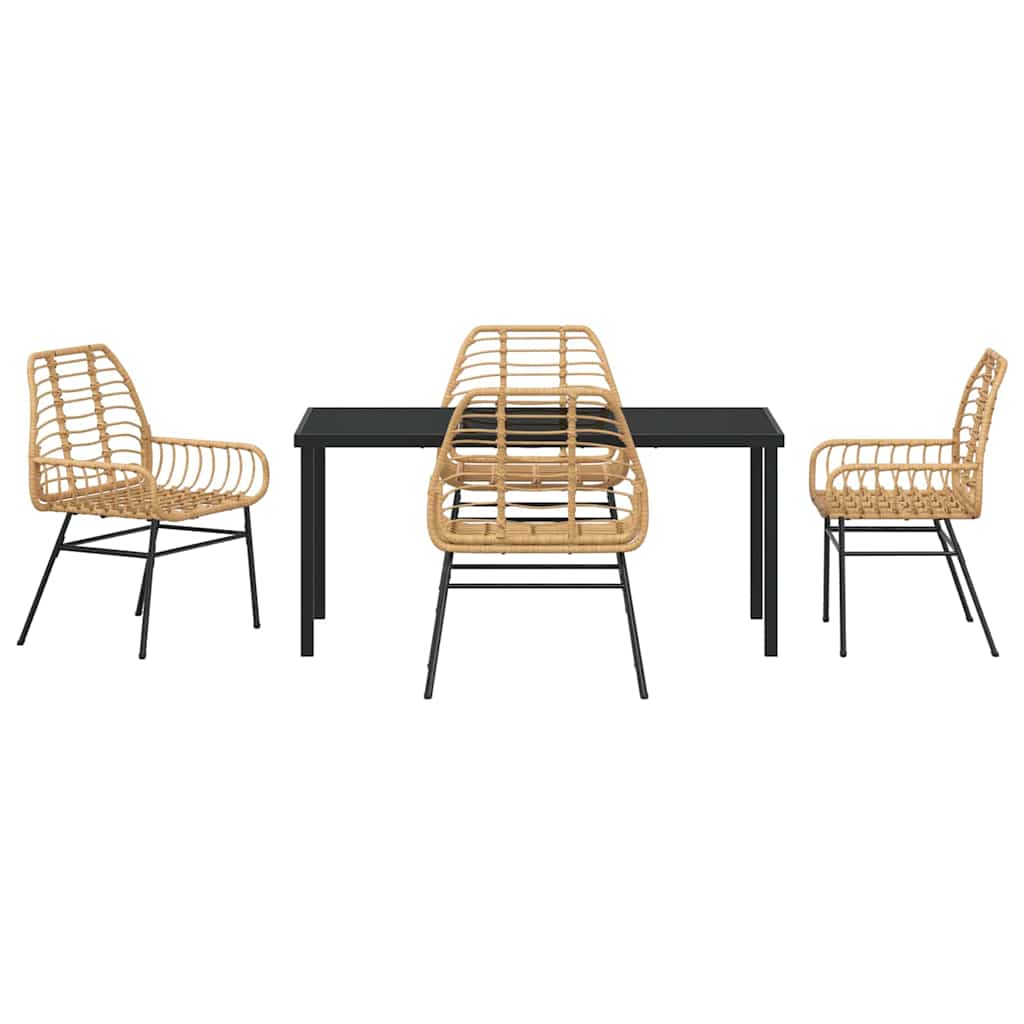 Hage Spisegruppe 5 pcs Brun polyrotting