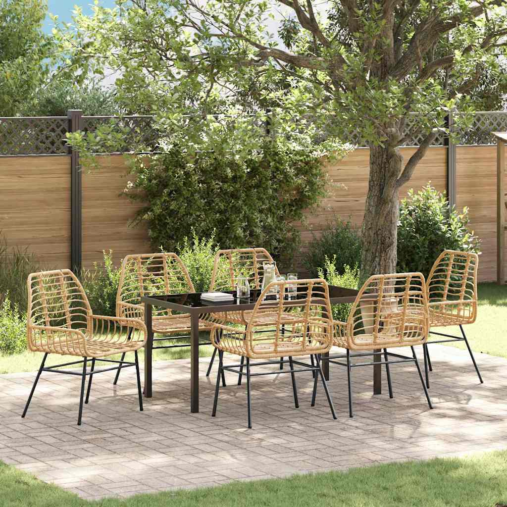 Hage Spisegruppe 7 pcs Brun polyrotting