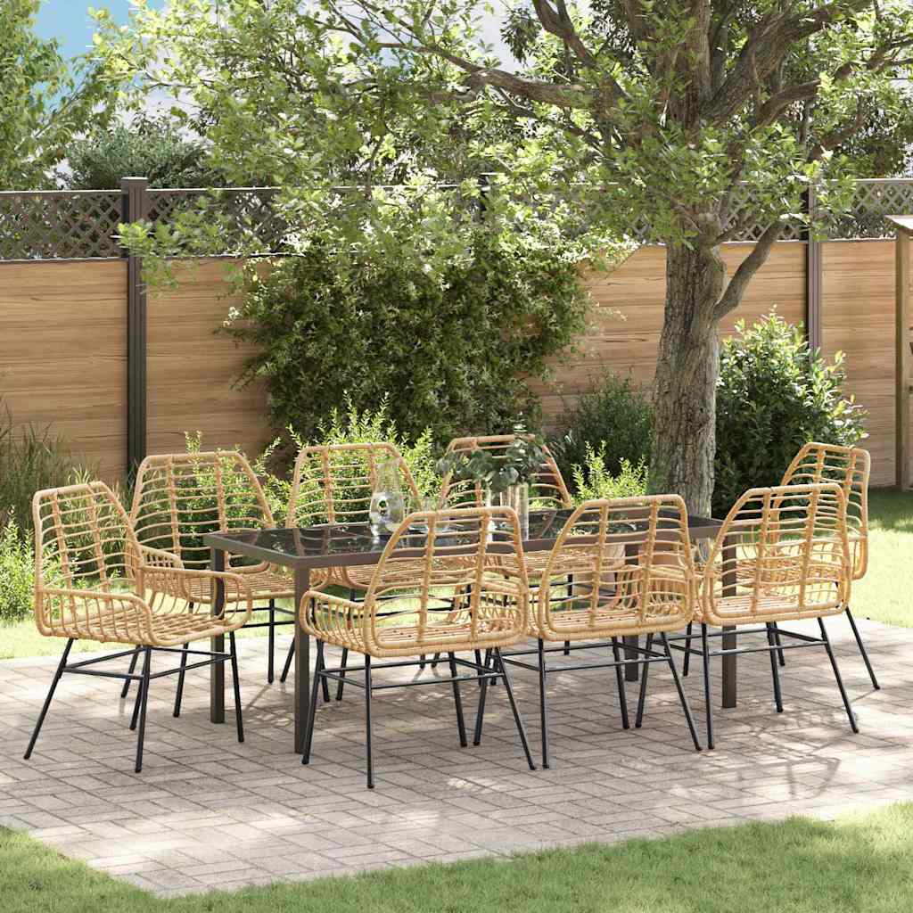 Hage Spisegruppe 9 pcs Brun polyrotting