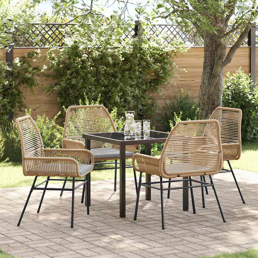 Hage Spisegruppe 5 pcs Brun polyrotting