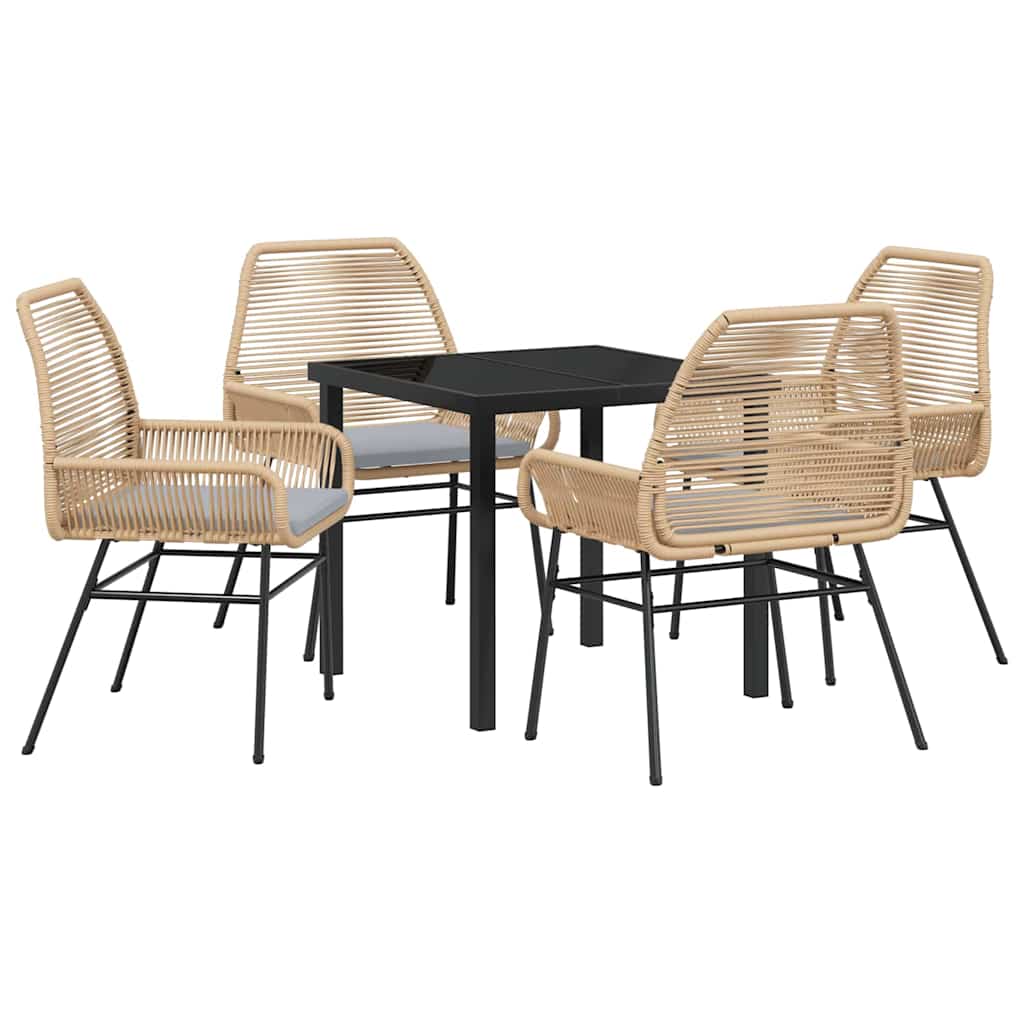 Hage Spisegruppe 5 pcs Brun polyrotting