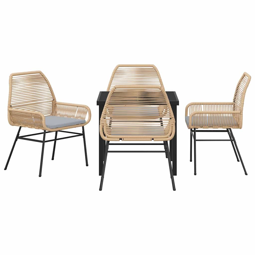 Hage Spisegruppe 5 pcs Brun polyrotting