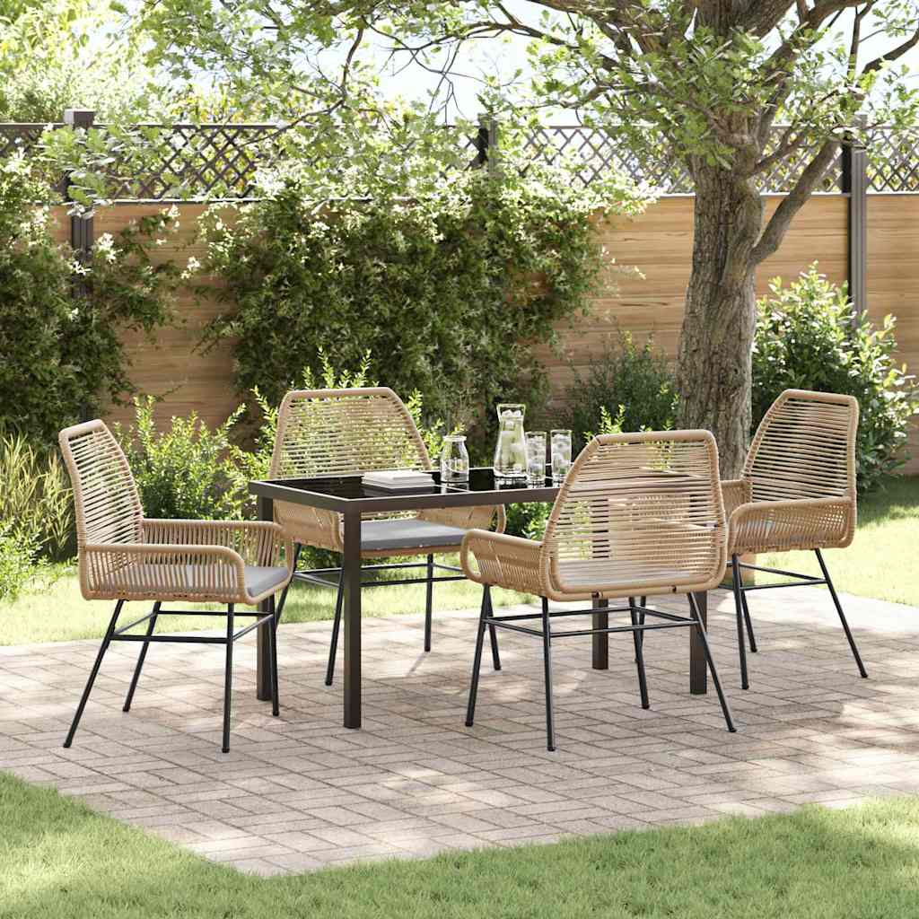 Hage Spisegruppe 5 pcs Brun polyrotting