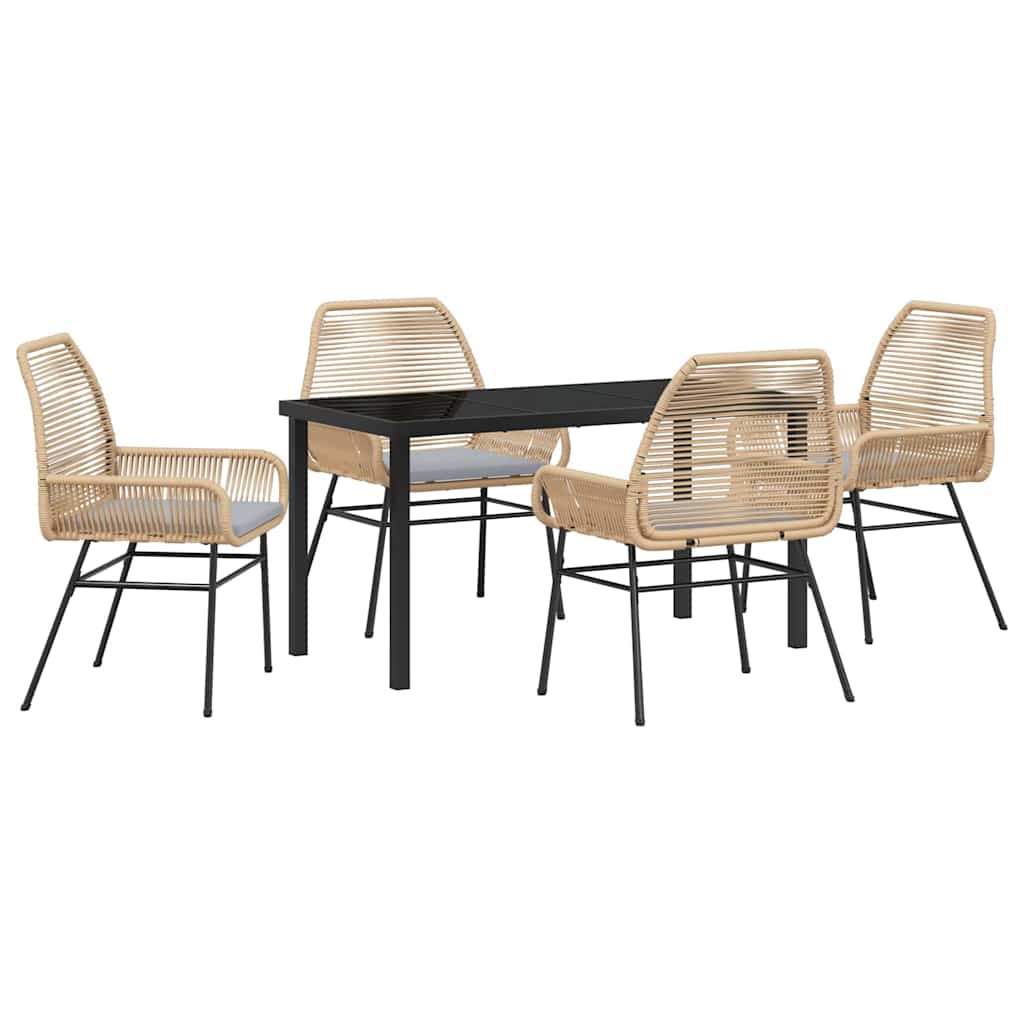 Hage Spisegruppe 5 pcs Brun polyrotting