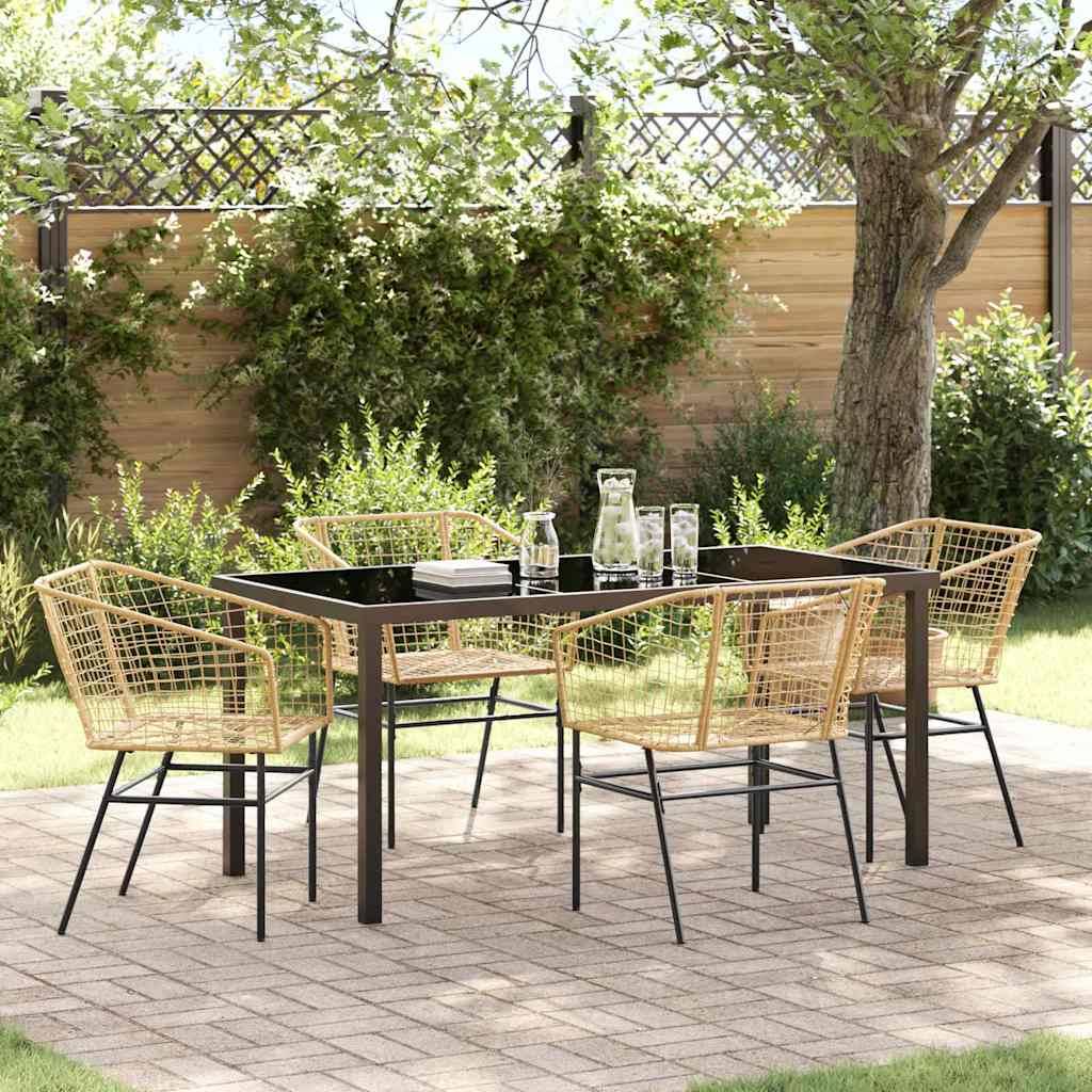 Hage Spisegruppe 5 pcs Brun polyrotting