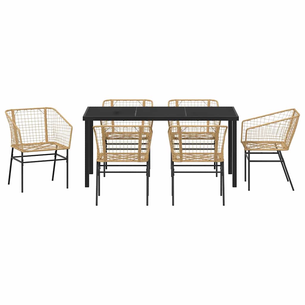 Hage Spisegruppe 7 pcs Brun polyrotting