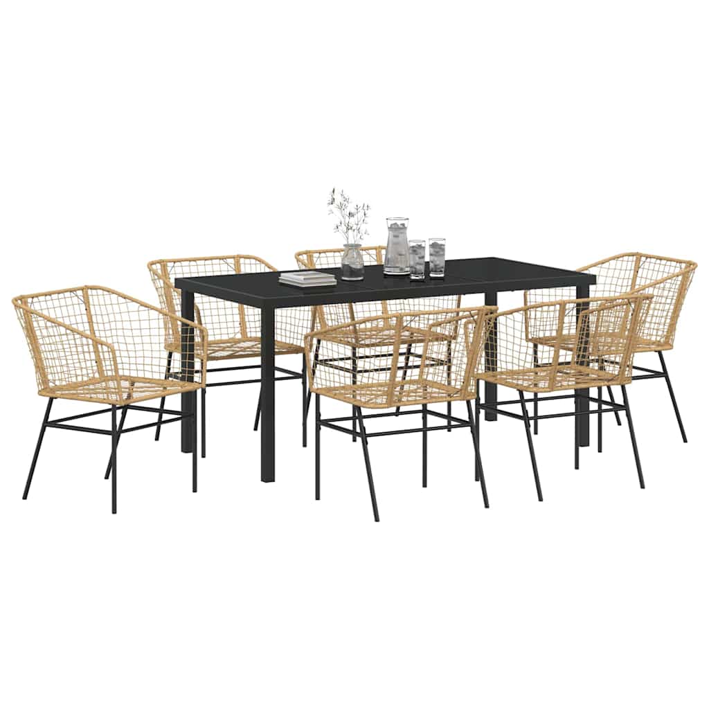 Hage Spisegruppe 7 pcs Brun polyrotting