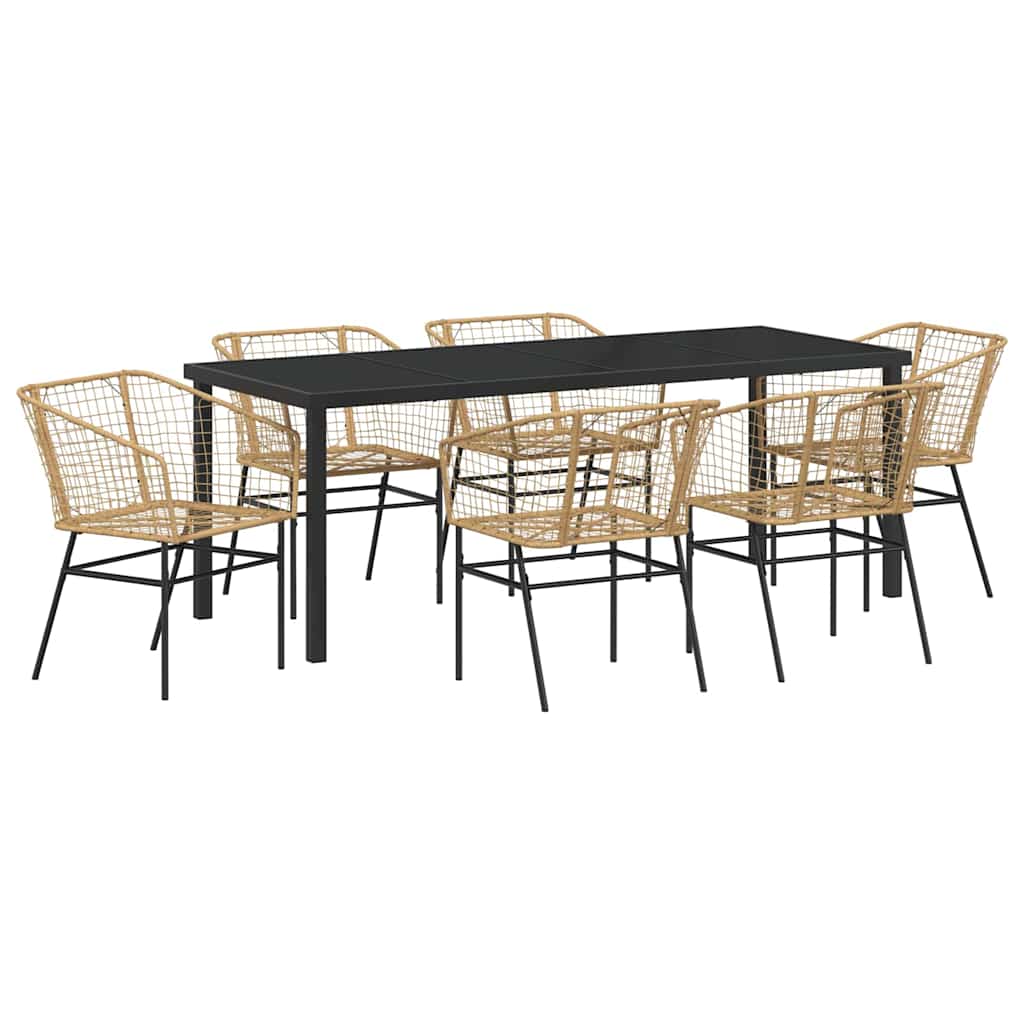 Hage Spisegruppe 7 pcs Brun polyrotting