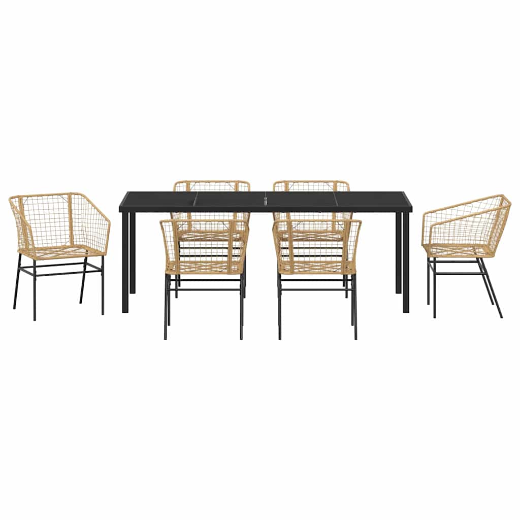 Hage Spisegruppe 7 pcs Brun polyrotting
